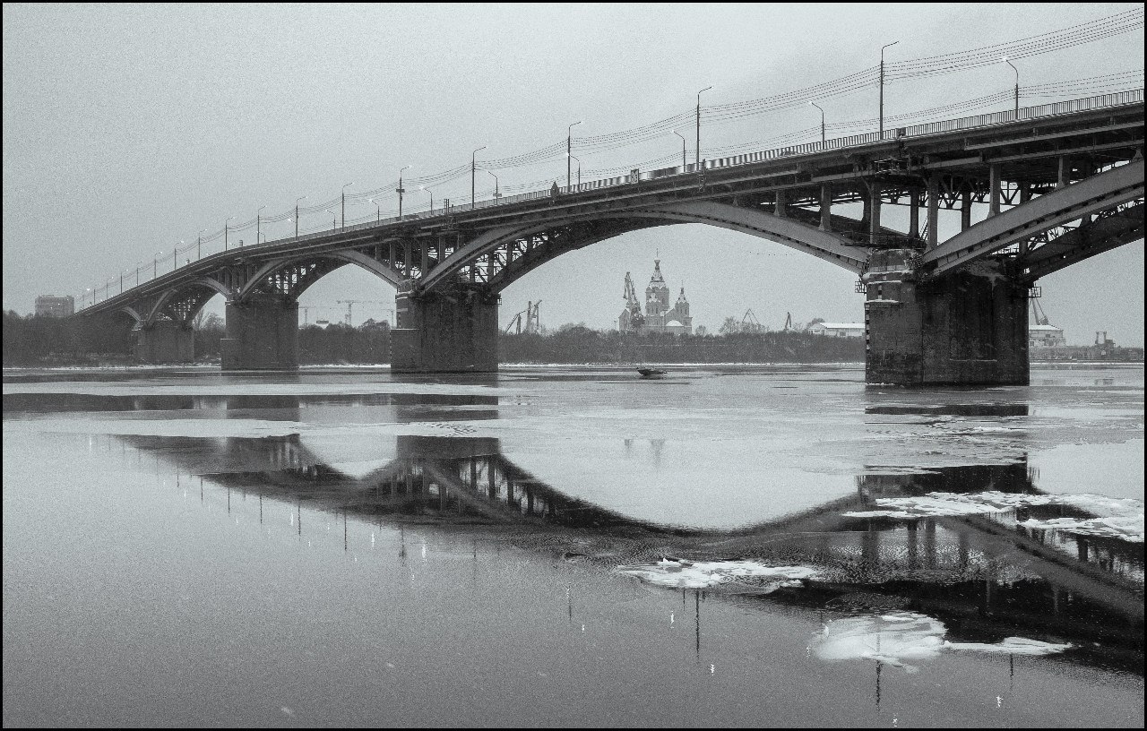 Зимние зарисовки. Нижний Новгород. Конец ноября 2015 г. - Моё, Canon 7d, Canon, Нижний Новгород, Зима, Снег, Метромост, Канавинский мост, Длиннопост