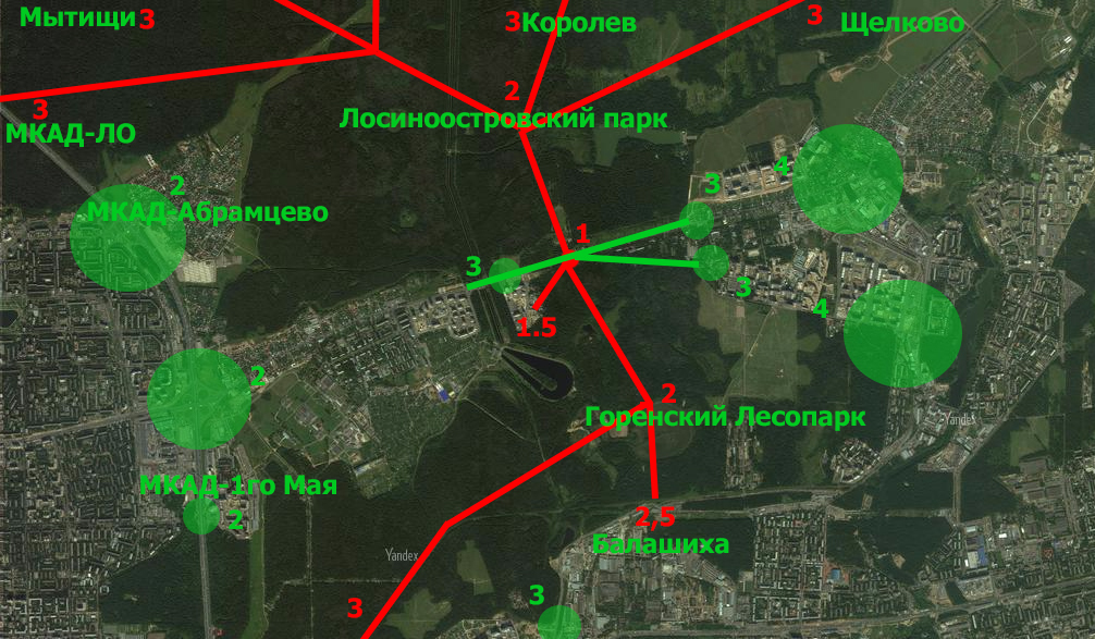 Карта лесопарка мытищи