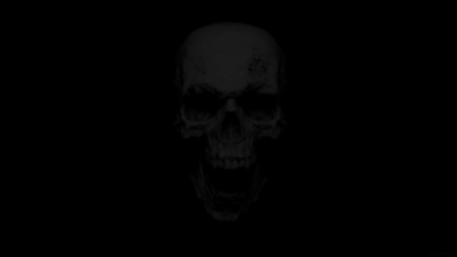 Skull Wallpaper UHD 3840X2160. Авторские Обои на рабочий стол - Моё, Череп, Skull, Обои на рабочий стол, Обои, Арт, HD, Темнота, Длиннопост