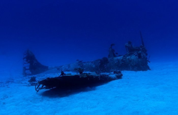 Underwater aircraft graveyard - Airplane, At the bottom, Sea, The Second World War, , , Longpost, Cemetery