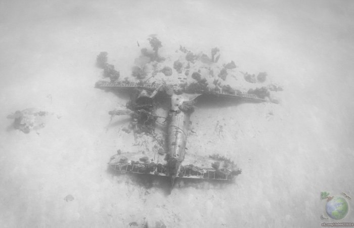 Underwater aircraft graveyard - Airplane, At the bottom, Sea, The Second World War, , , Longpost, Cemetery