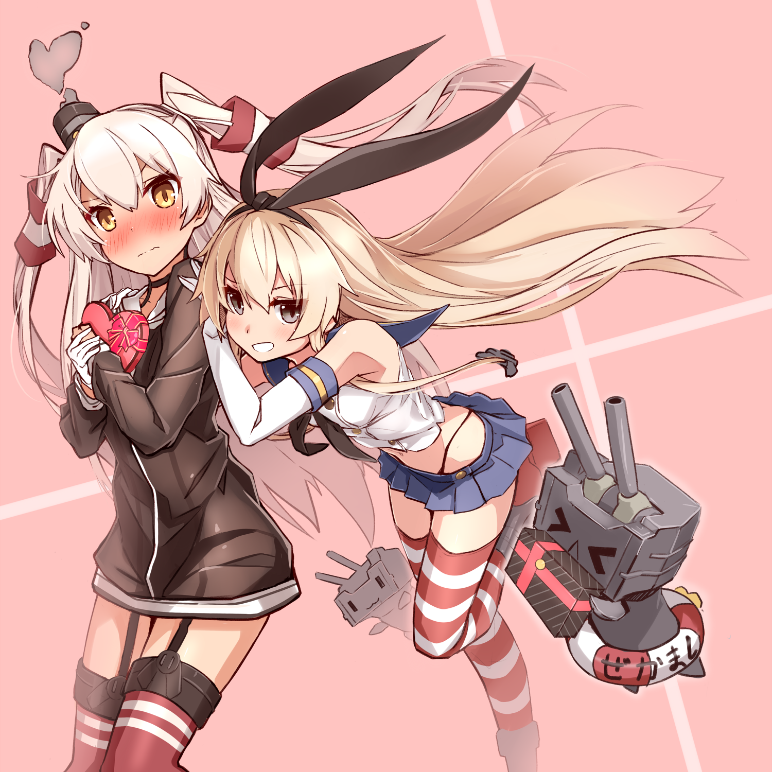 Tenderness - Anime, Anime art, Kantai collection, Shimakaze, Amatsukaze