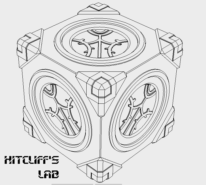 Model of the Dwemer cube (aka dictionary) from TES V: Skyrim - My, 3D, 3D modeling, Skyrim, Dwemer's Cube, Render, Dwemers, Fusion 360, Longpost, The Elder Scrolls V: Skyrim