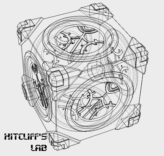 Model of the Dwemer cube (aka dictionary) from TES V: Skyrim - My, 3D, 3D modeling, Skyrim, Dwemer's Cube, Render, Dwemers, Fusion 360, Longpost, The Elder Scrolls V: Skyrim