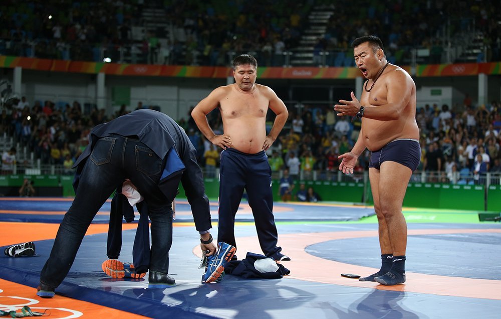 Naked protest at the Olympics - Olympiad, Rio de Janeiro, Sport, Fight, Тренер, Mongolia, Protest