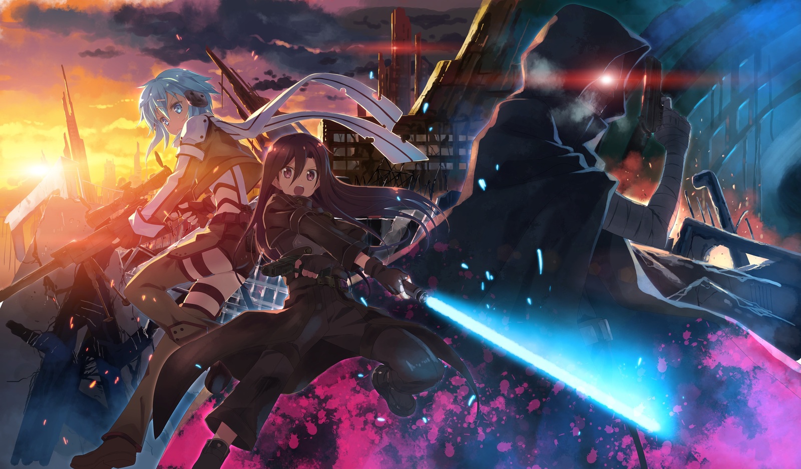 Sword art online: GGO - Kirigaya Kazuto, , Shino asada, Sword Art Online, Anime art, Anime, Art