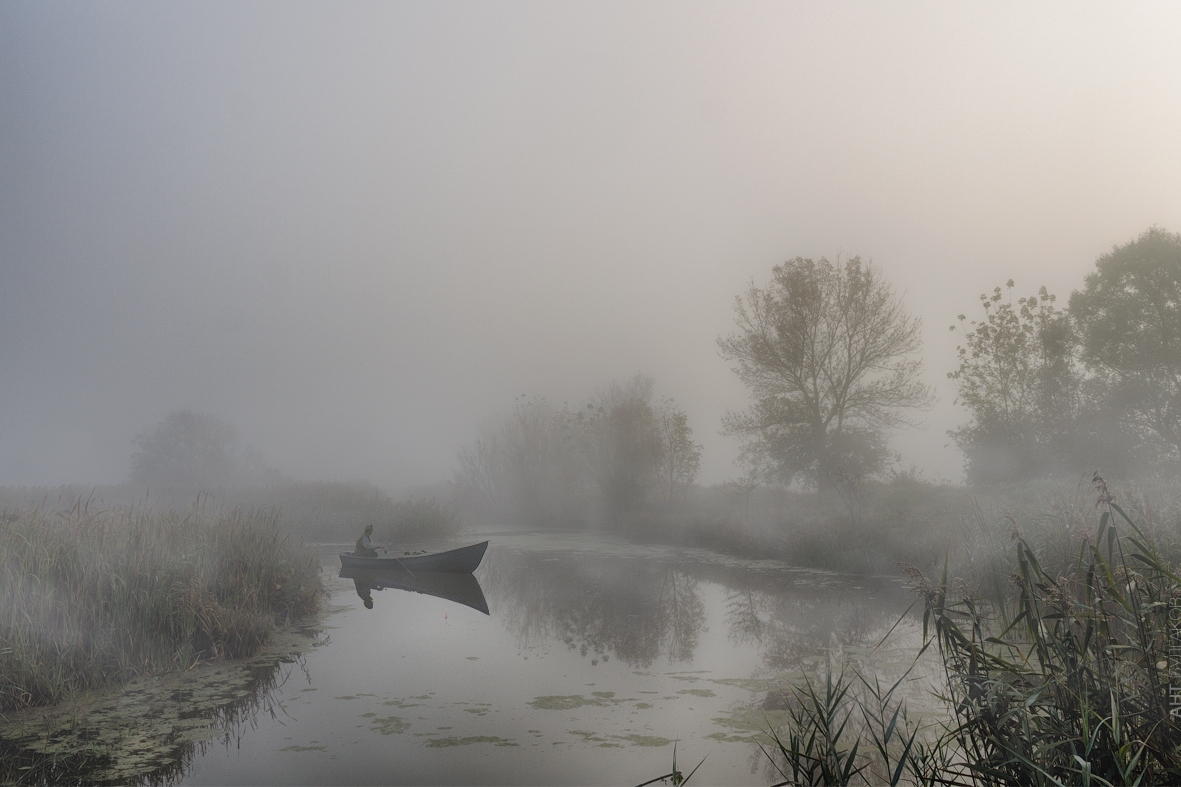 Fishing in the village. - My, Fishing, Photo, Pond, A boat, Relaxation, Morning