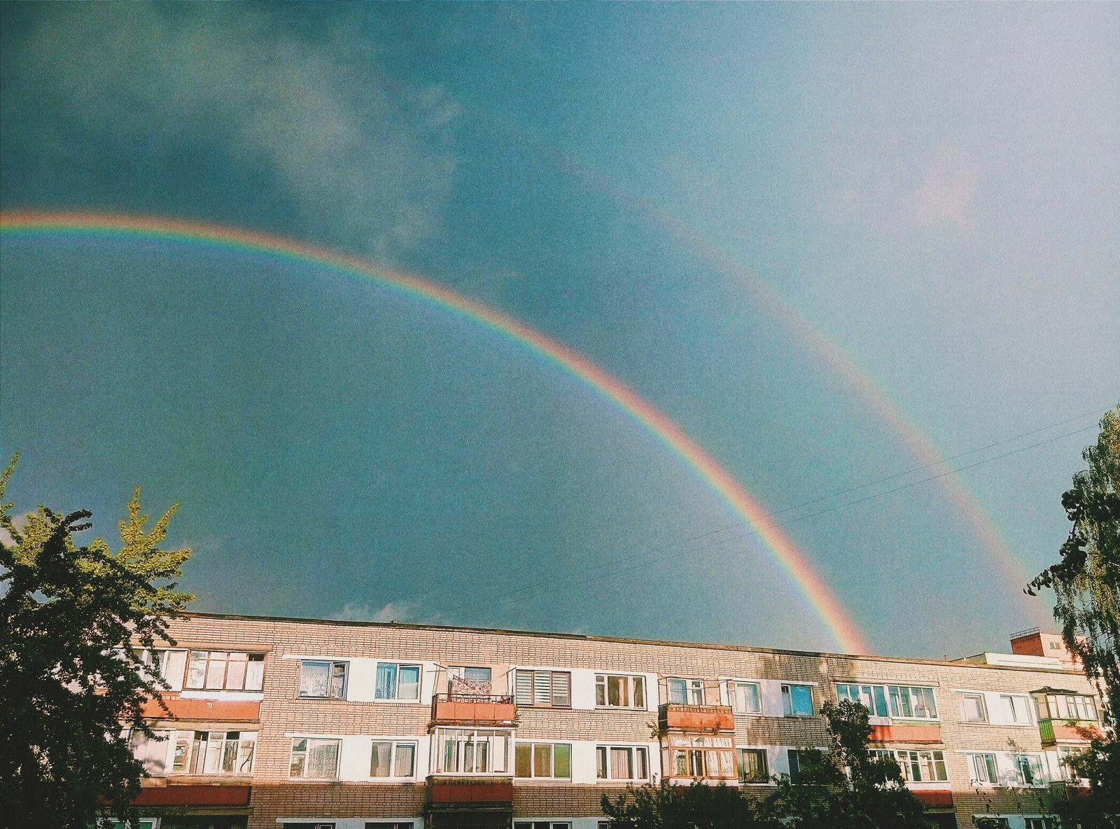 Just a double rainbow... - My, , Rainbow, Double Rainbow, Minsk, Photo, My