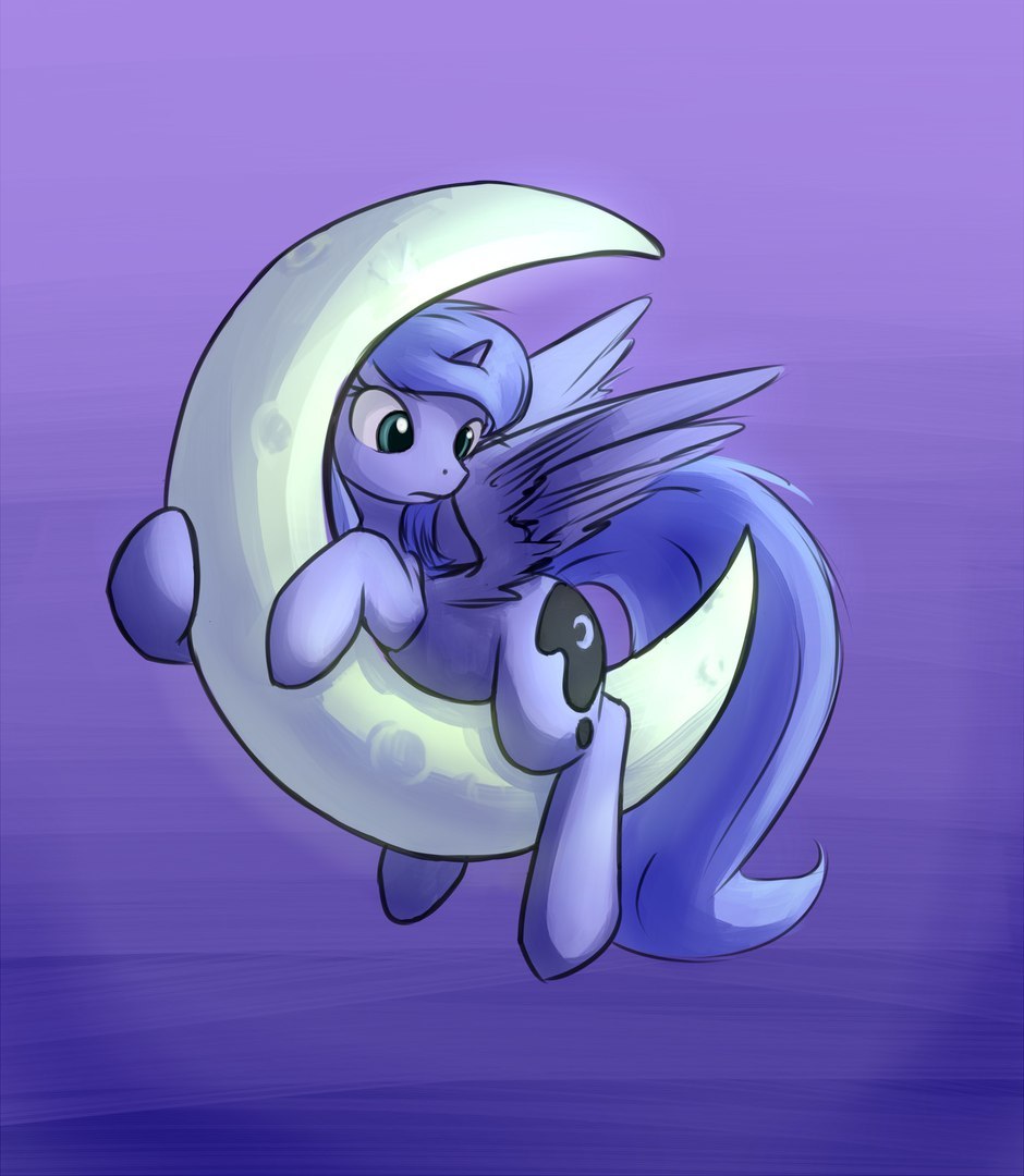 Moon on the moon - My little pony, Princess luna