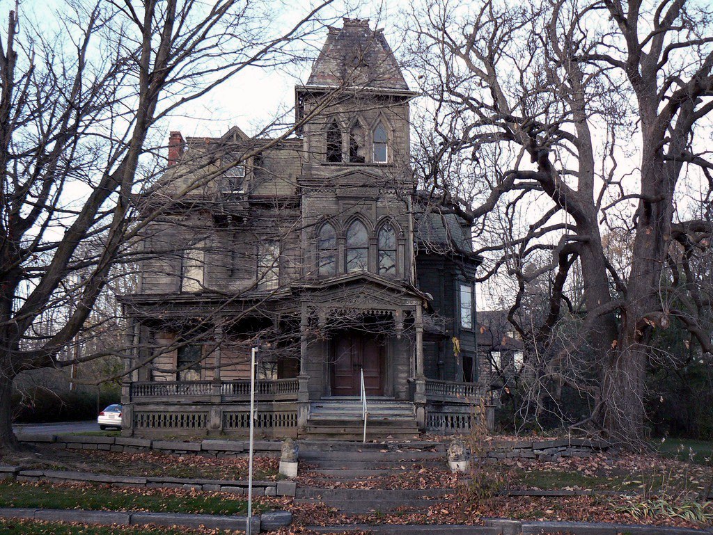 Halloween all year round - Gloomy, House, Architecture, Photo, The street, Tree, Halloween