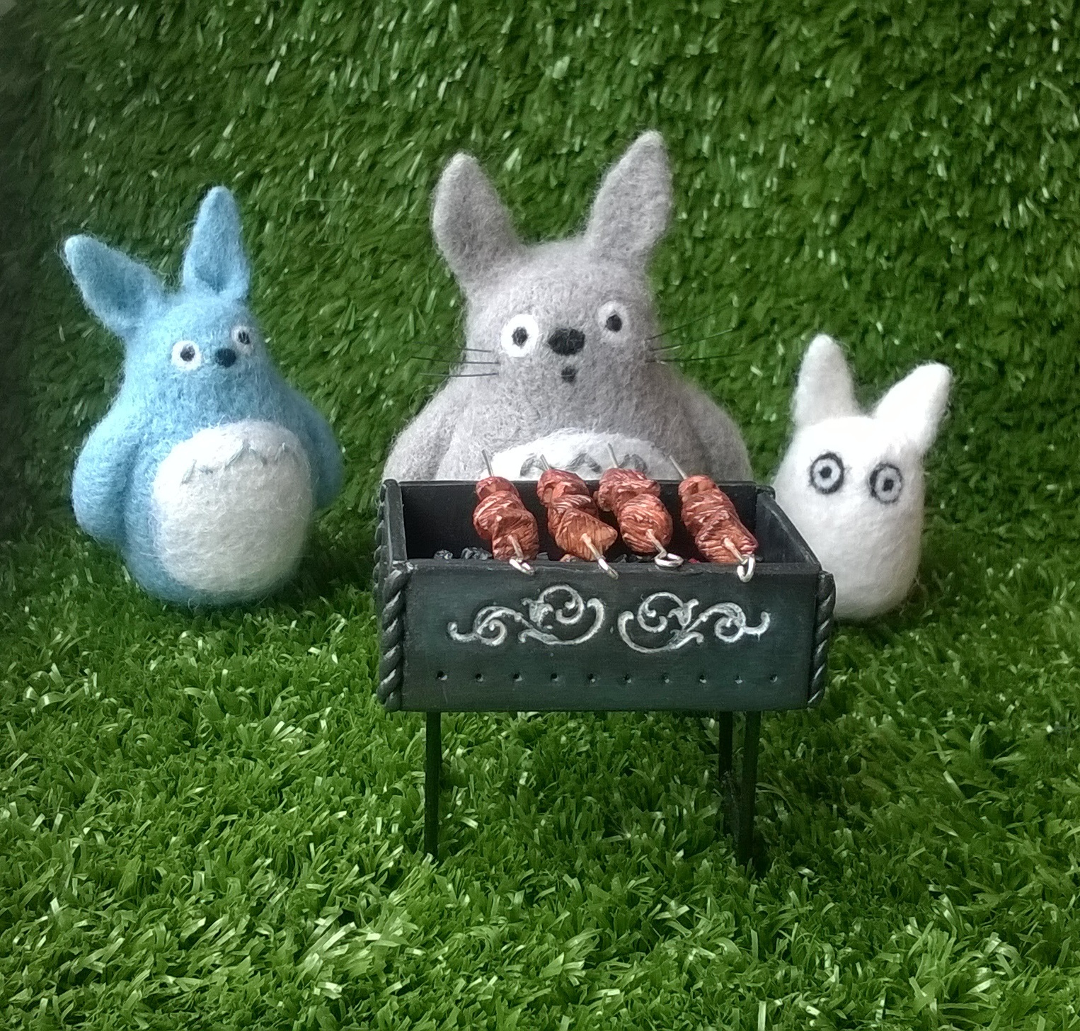 For barbecue - My, Miniature, Wallow, Handmade, Creation, Polymer clay, Milota, Longpost