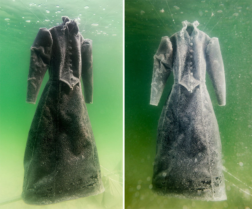 What happens to a dress if you put it in the Dead Sea for two years? - Photo, Longpost, The dress, Salt, Dead Sea, Crystals