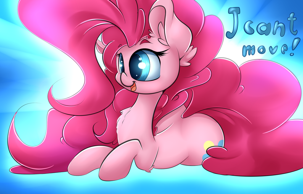 I can not move! - My little pony, Pinkie pie, Fluffy