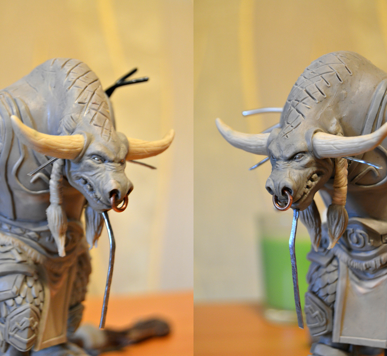 Tauren figurine based on WoW (part 2) - My, Longpost, Wow, Warcraft, Figurine, Creation, Polymer clay, Hobby, Friday tag is mine, Figurines