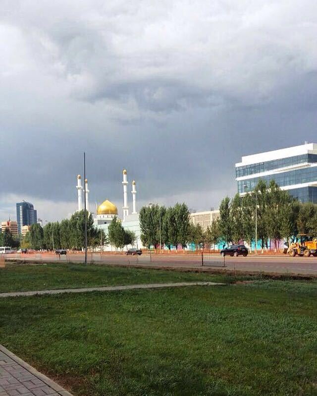 Astana. - My, Astana, Kazakhstan, Eyes, Mosque, Clouds, God, Bricks