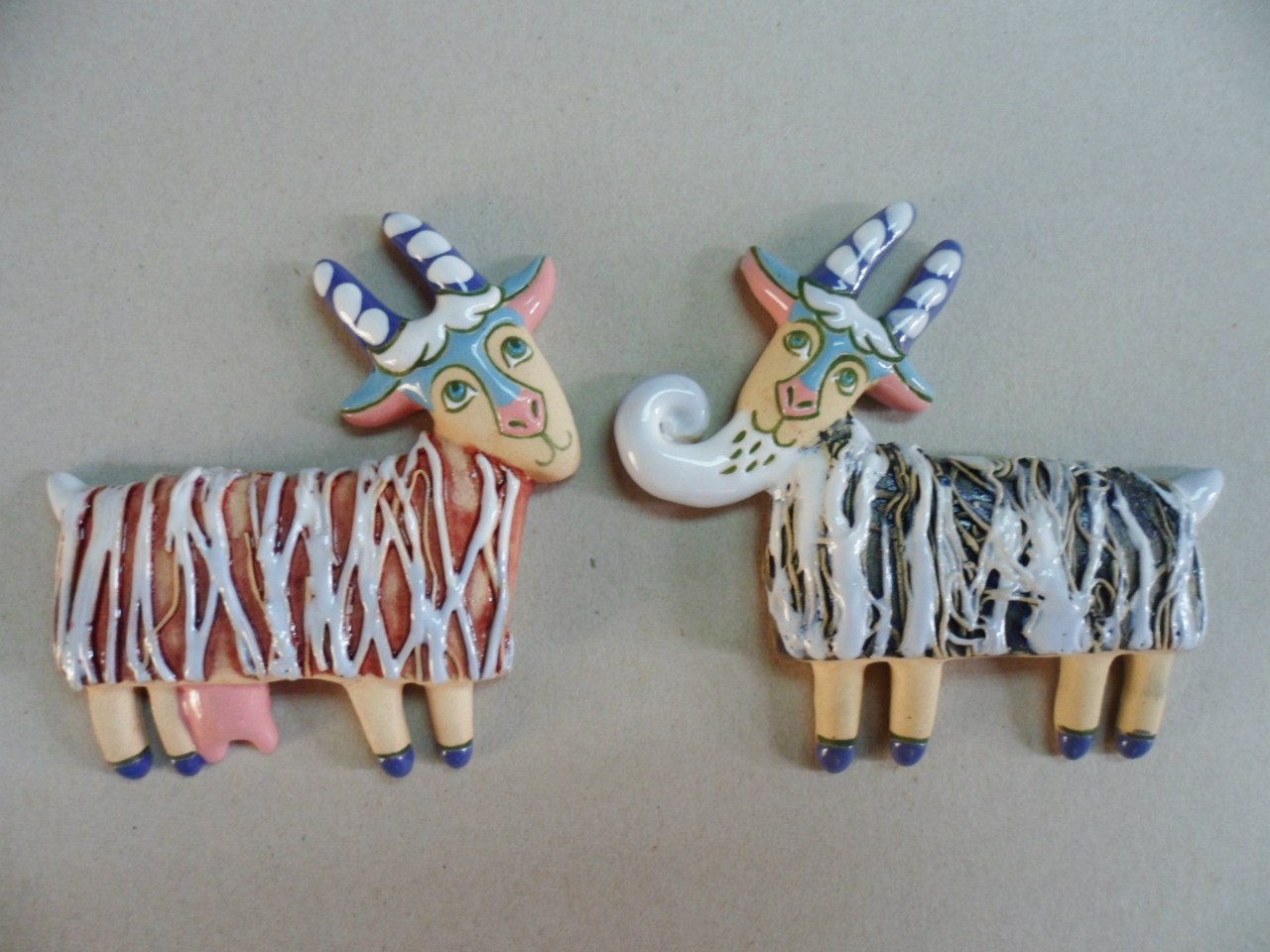 Goats and baby goats) - Clay, With your own hands, Longpost, Ceramics, Creation