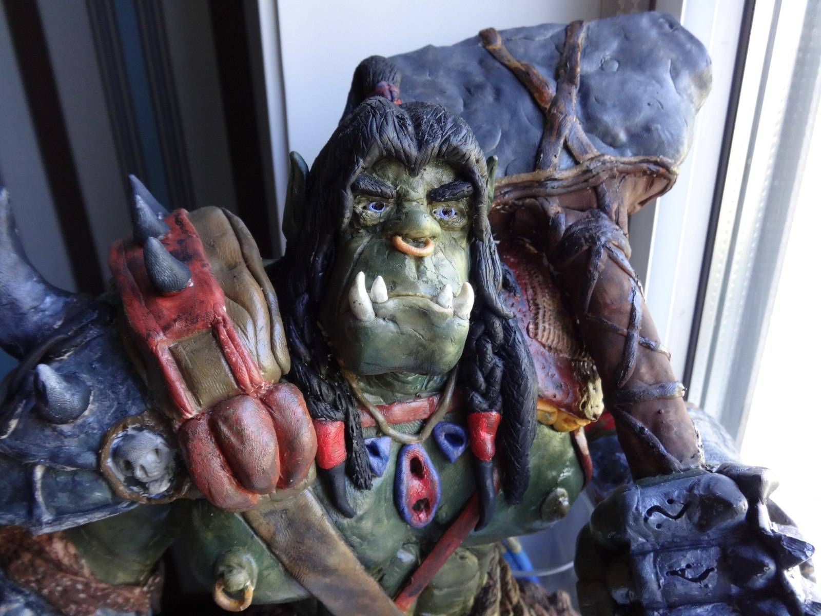 Orkusha - My, Polymer clay, Warcraft, Orcs, Longpost