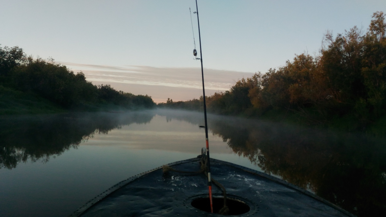 fog at dawn - My, Fog, dawn, Siberia, Fishing, Photo