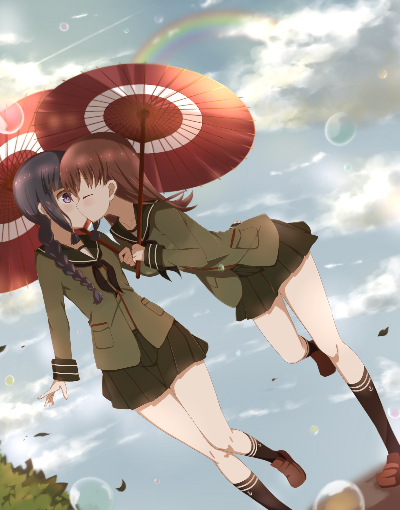 Small weaknesses of torpedo cruisers - Anime, Anime art, Kantai collection, Kitakami, Ooi