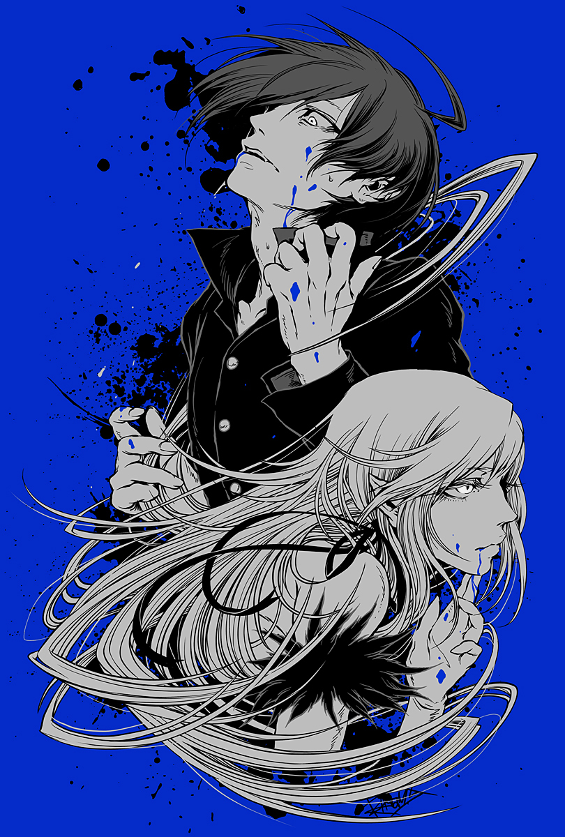 Monsters - Anime, Anime art, Monogatari series, Araragi koyomi, Kiss-Shot Acerola-orion Heart-under-blade, , Longpost