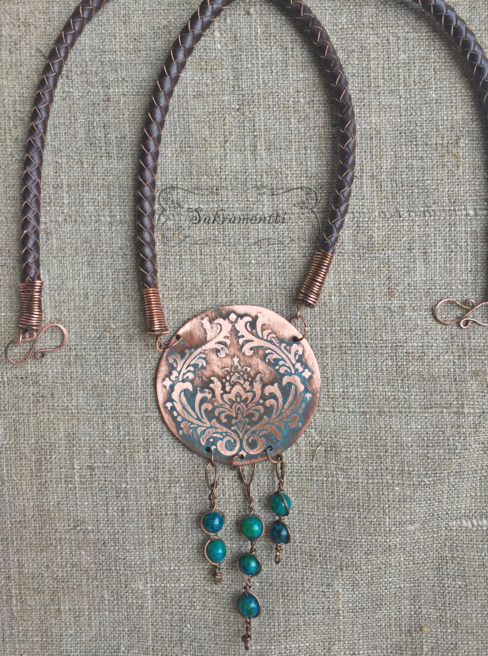 Through the ages or an ancient pendant, which is a couple of days old - My, Copper, Handmade, Decoration, Longpost