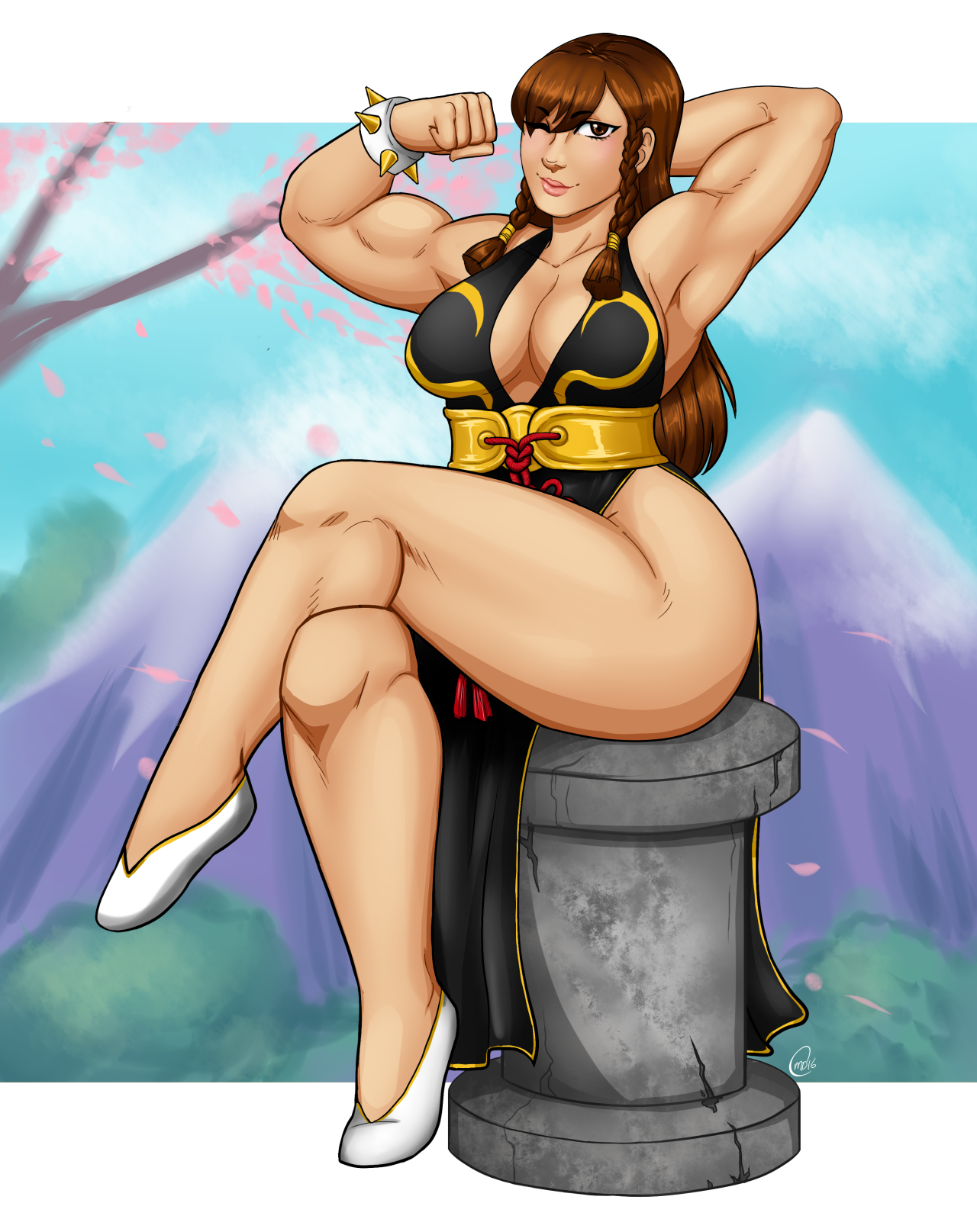 Chun-Li - , Art, Strong girl, Street fighter, Chun-Li, 