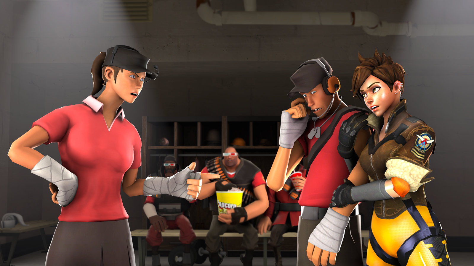 oh this relationship - Overwatch, Team Fortress 2, Tracer, Scout, Relationship