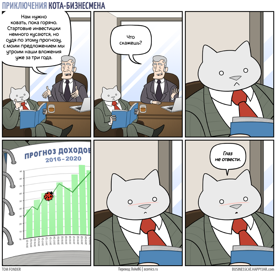 Business cat. - Business cat, Tom Fonder, Happy jar, Comics