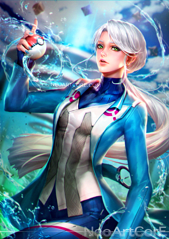 Blanche leader - Art, Anime, Pokemon, Neoartcore