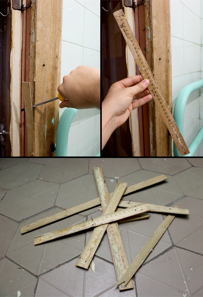 Door jamb from rulers - My, Repair, Jamb, Ruler, Suddenly, Door