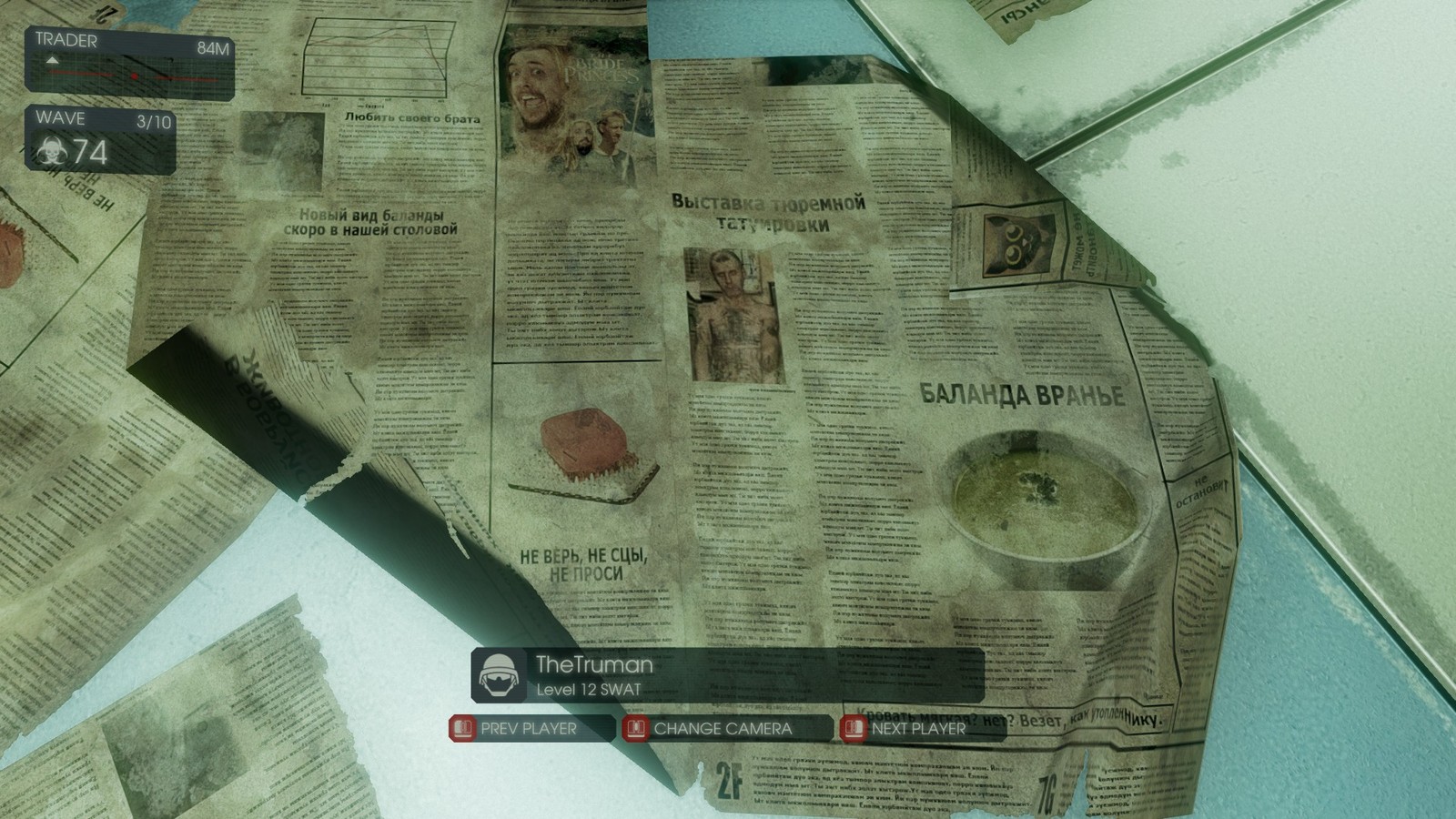 On the Prison map in the game Killing Floor 2, such newspapers / letters are scattered everywhere (clickable) - Games, Killing Floor 2, , Screenshot, Newspapers, Letter, Longpost