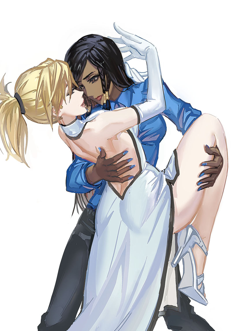 Mercy and Farah - Mercy, Overwatch, Pharah, Overwatch art, Blizzard, Longpost, Anime art, Lesbian