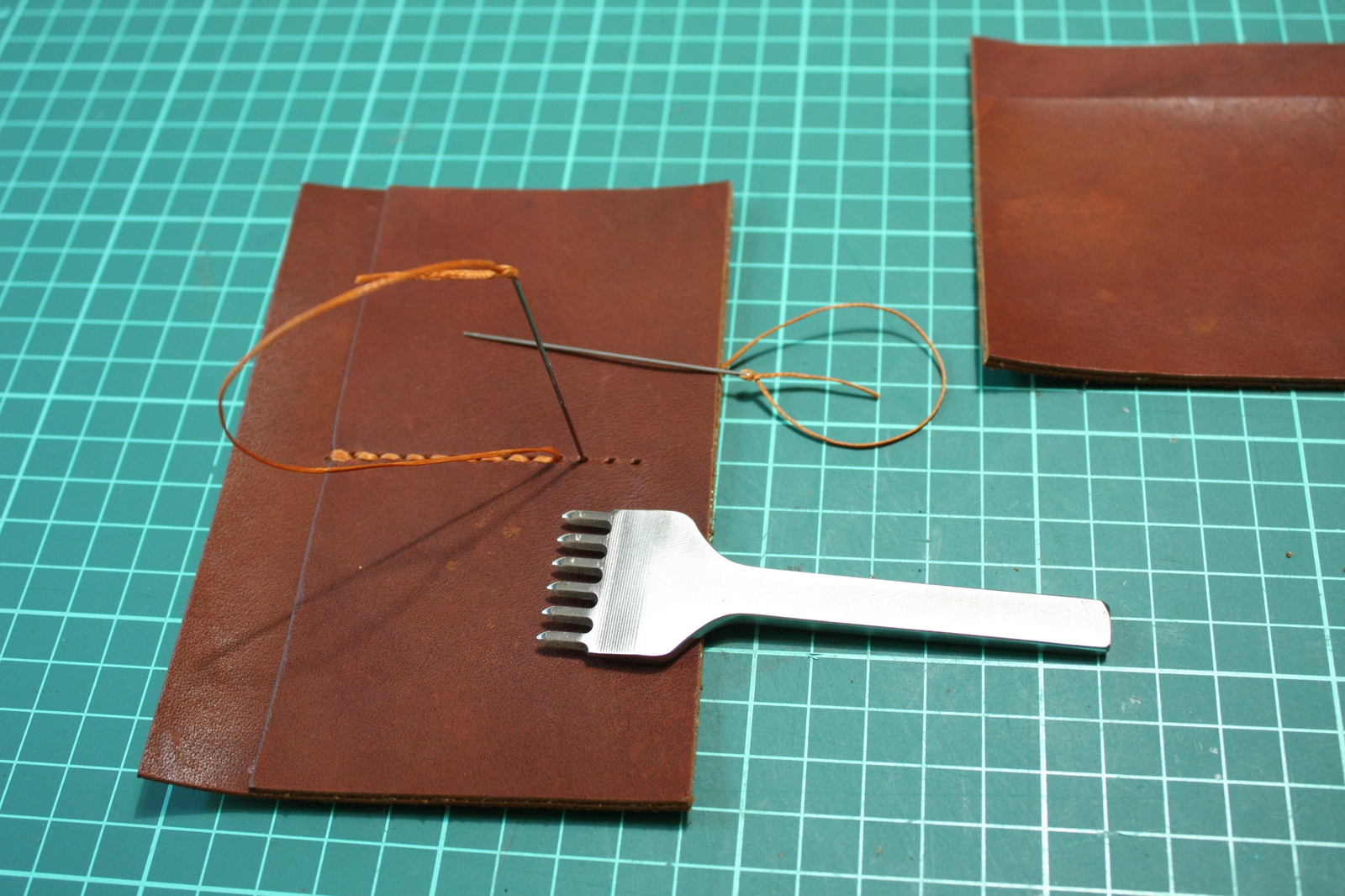 Purse without buttons and zippers for pikabushnik - My, Leather, My, Wallet, With your own hands, , Longpost