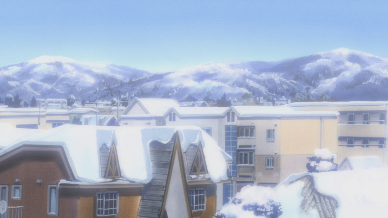 Winter morning screenshots from Kanon (anime) - Winter, Kanon, Anime, Screenshot, Longpost