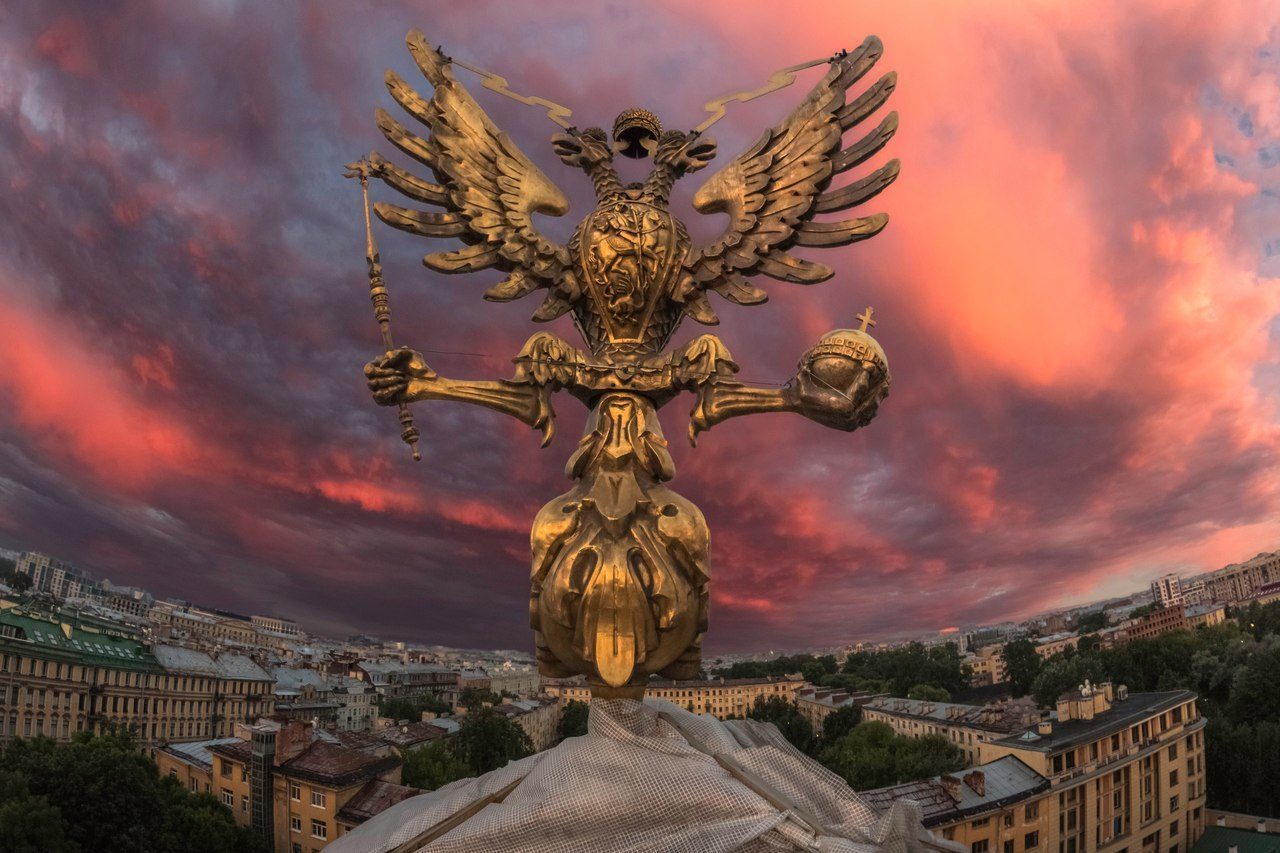 Two-headed...) - Russia, Saint Petersburg, , Suvorov, Town, Cities of Russia, Double-headed eagle, , Coat of arms