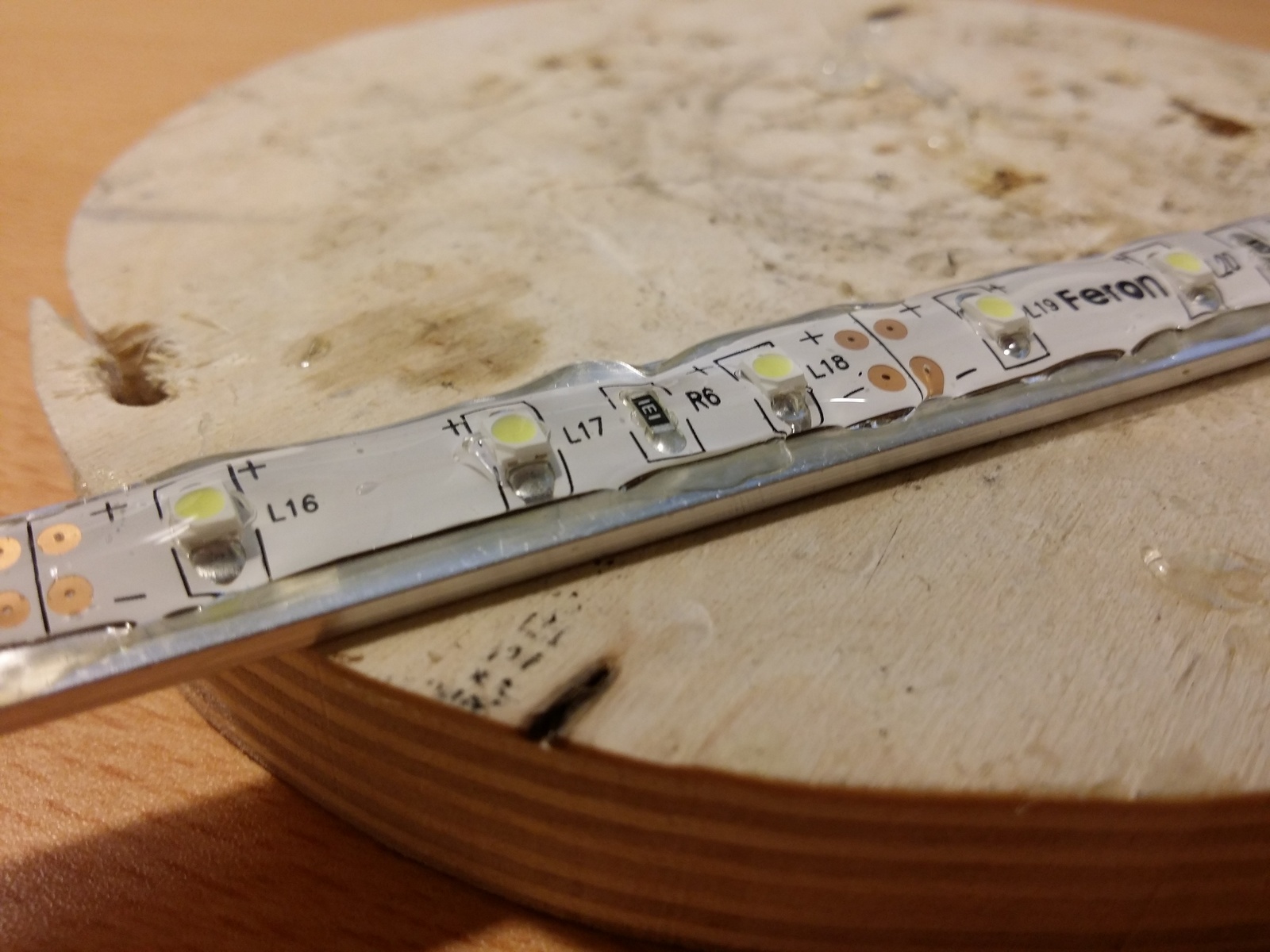 Moisture-proof LED strip on an aluminum basis for collective farmers. - My, LED Strip Light, Moisture protection, Collective farm, With your own hands, Longpost