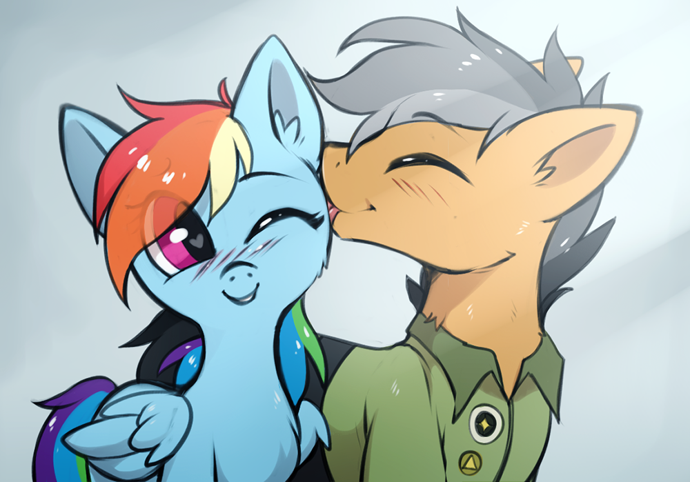 Friends. - Rainbow dash, My little pony, Quibble Pants, Shipping