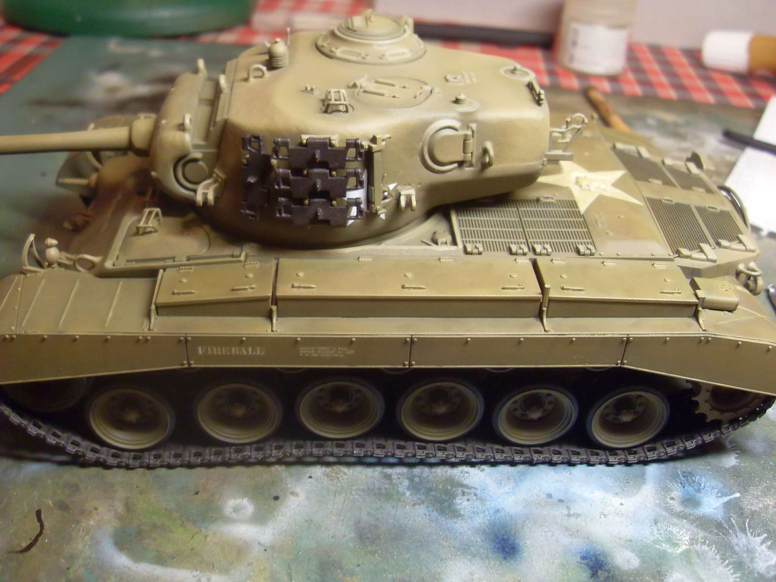 M26 Pershing. Part 3. Toning - My, Tanks, Modeling, Stand modeling, , Longpost