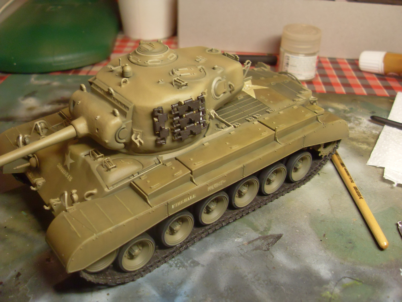 M26 Pershing. Part 3. Toning - My, Tanks, Modeling, Stand modeling, , Longpost