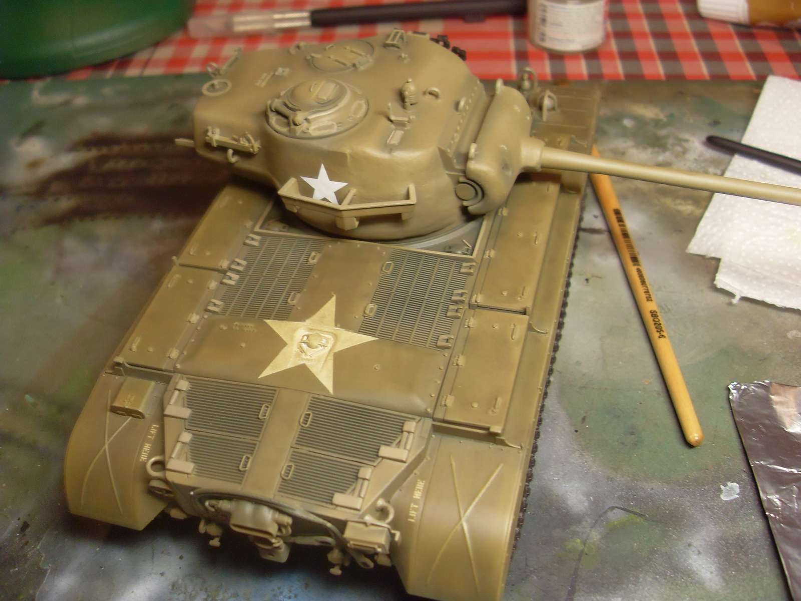 M26 Pershing. Part 3. Toning - My, Tanks, Modeling, Stand modeling, , Longpost