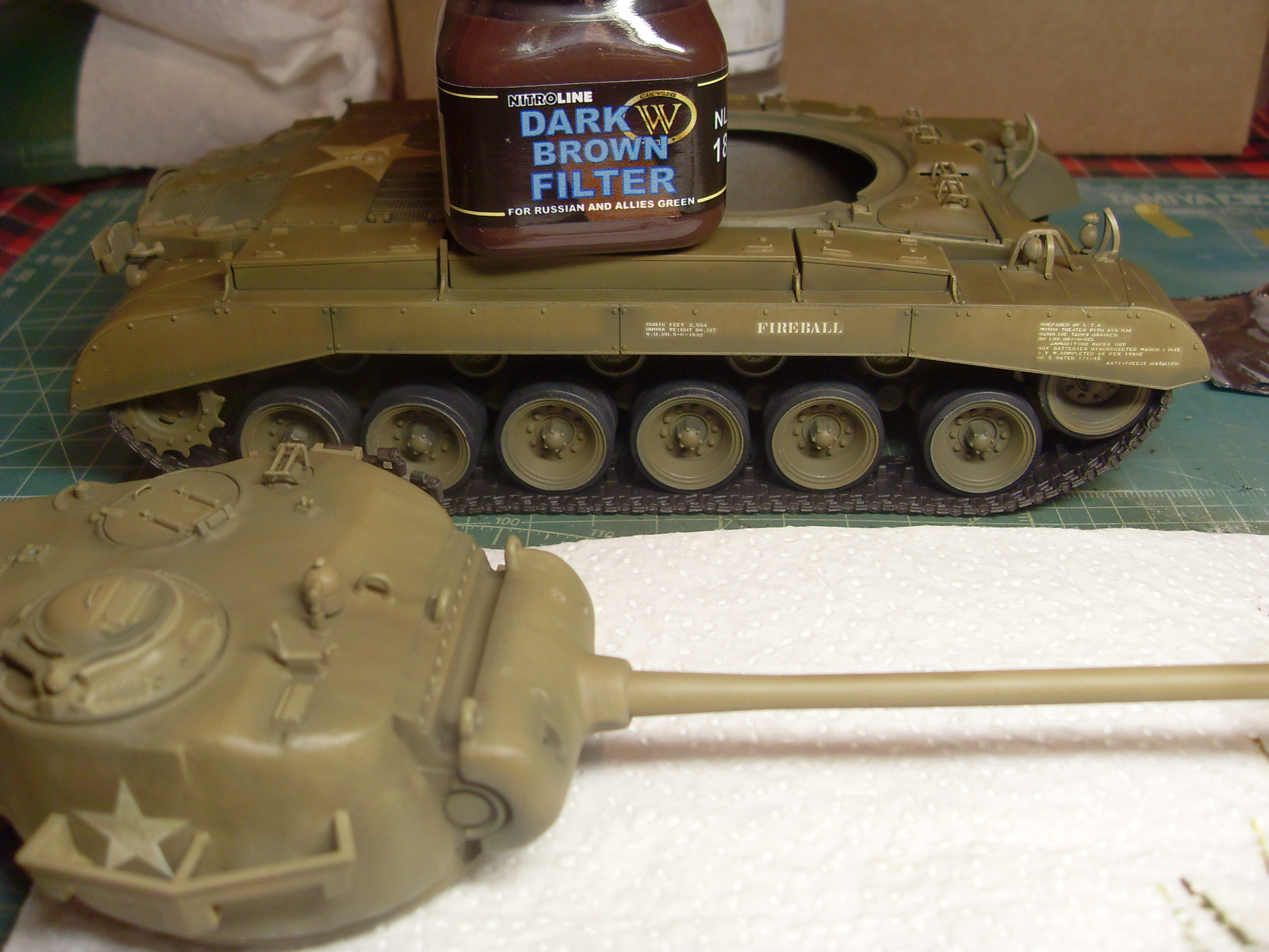 M26 Pershing. Part 4. Toning - My, Tanks, Modeling, Stand modeling, , Longpost