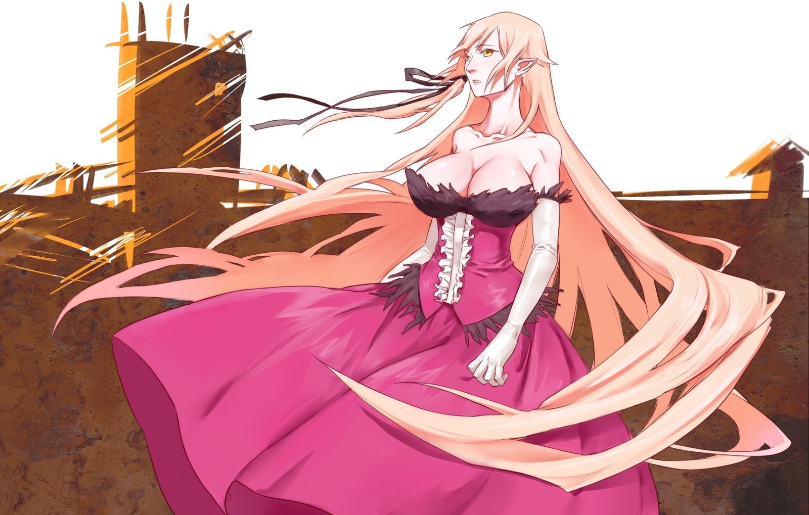 Kiss-shot acerola-orion heart-under-blade - Kiss-Shot Acerola-orion Heart-under-blade, Anime art, Monogatari series, Kizumonogatari, Shinobu oshino