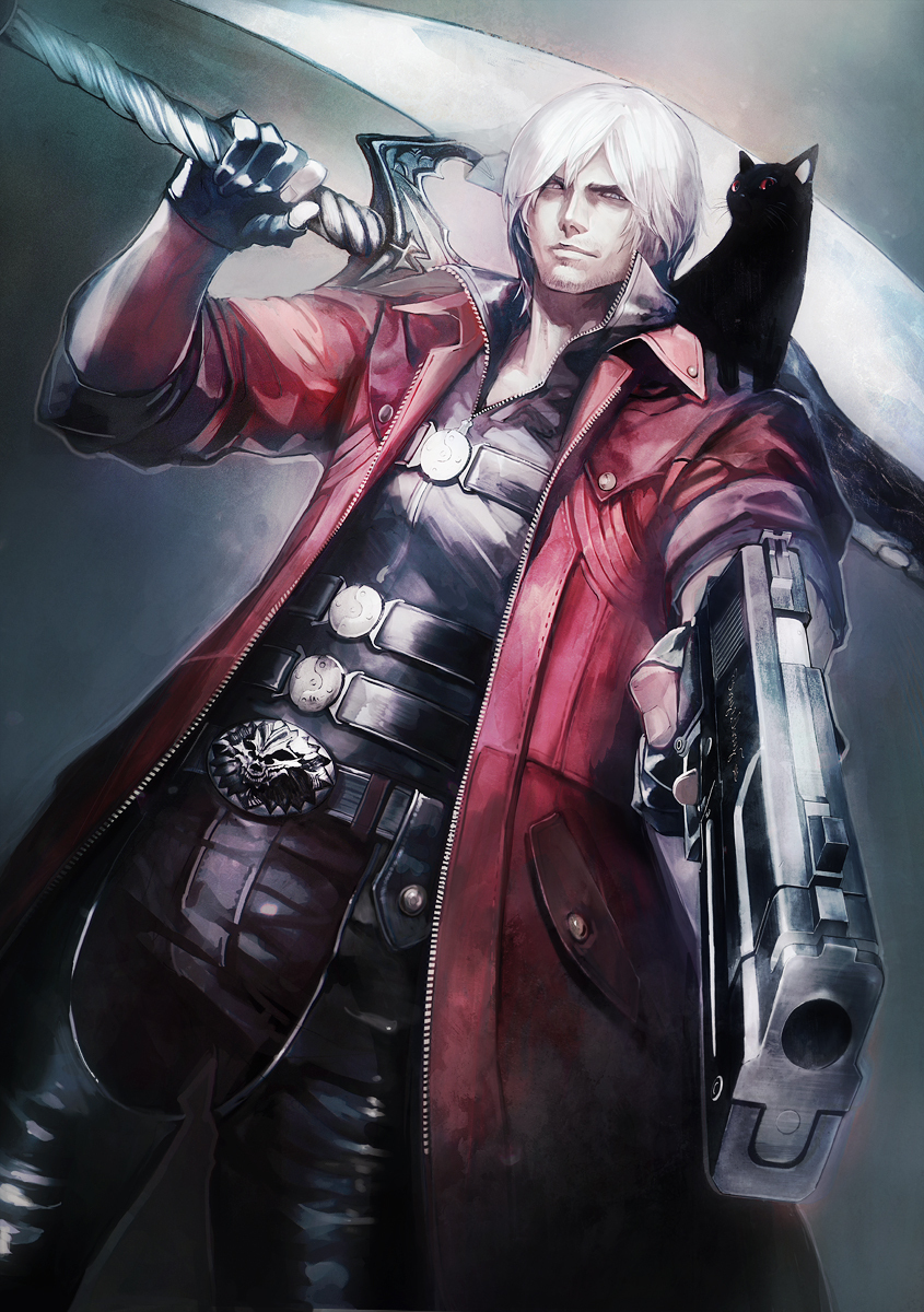 Confrontation - Anime, Art, Battle, Dante, Alucard, Longpost