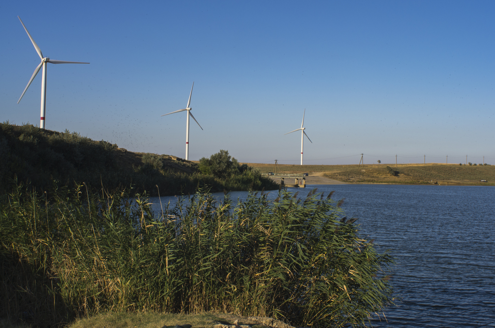 Tashlyar (Crimea) - My, Crimea, , Fishing, Wind generator, Lake, Longpost