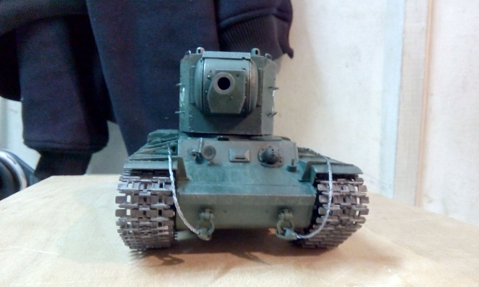 Kv-2 1/35 Star. - My, Modeling, Tanks, Stand modeling