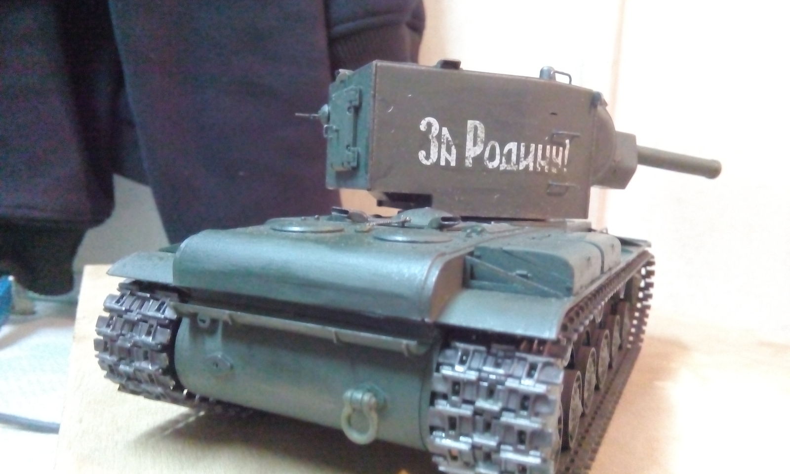 Kv-2 1/35 Star. - My, Modeling, Tanks, Stand modeling