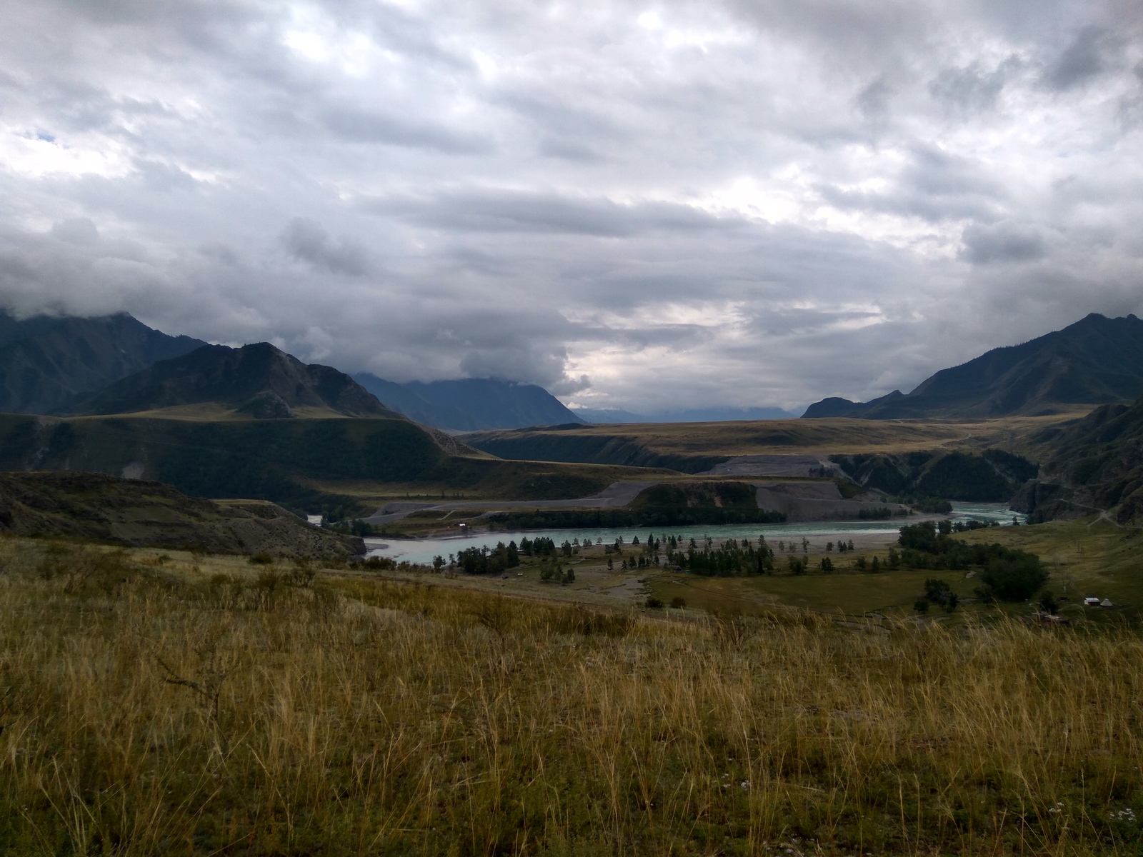 Mountain Altai. Confluence of Chuya and Katun. - My, Mountain Altai, , , Landscape, , Altai Republic, Katun, Chuya