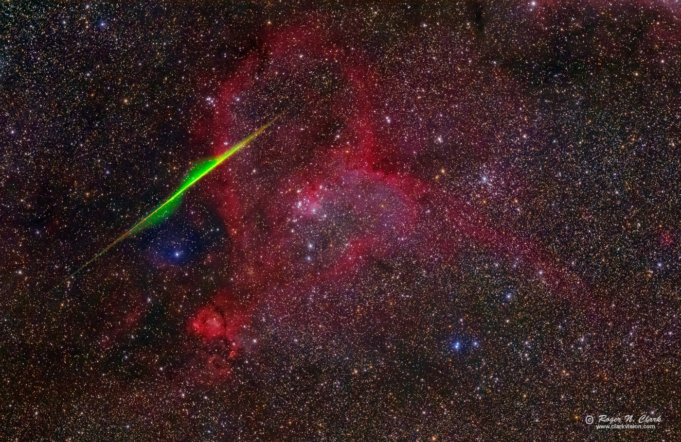 Arrow piercing the heart - Space, Meteor, Perseids, Nebula