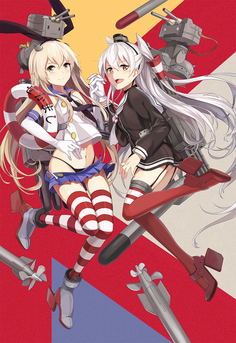 Amatsukaze & Shimakaze - Kantai collection, Anime art, Kanmusu, Amatsukaze, Shimakaze