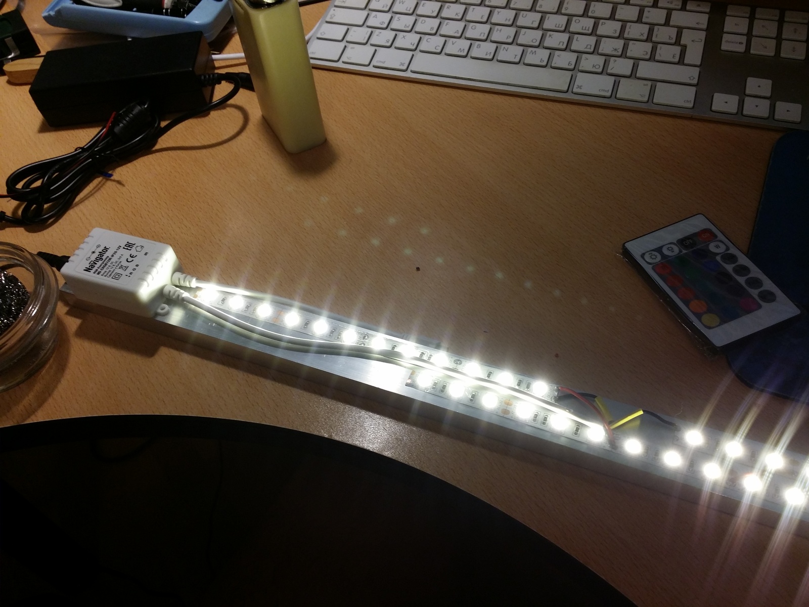 DIY night light with remote control - My, Night light, LED Strip Light, With your own hands